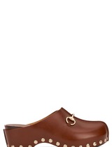 Gucci Leather clogs with buckle